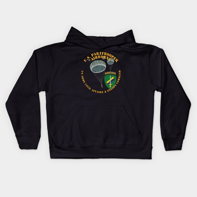 US Paratrooper - USACAPOC Kids Hoodie by twix123844